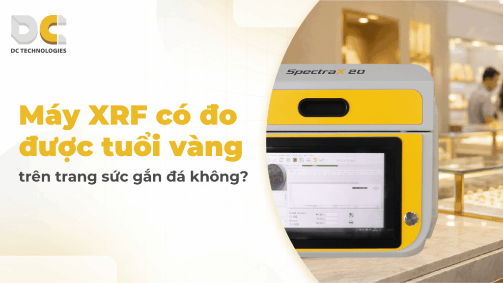 Máy XRF có đo được tuổi vàng trên trang sức gắn đá không?