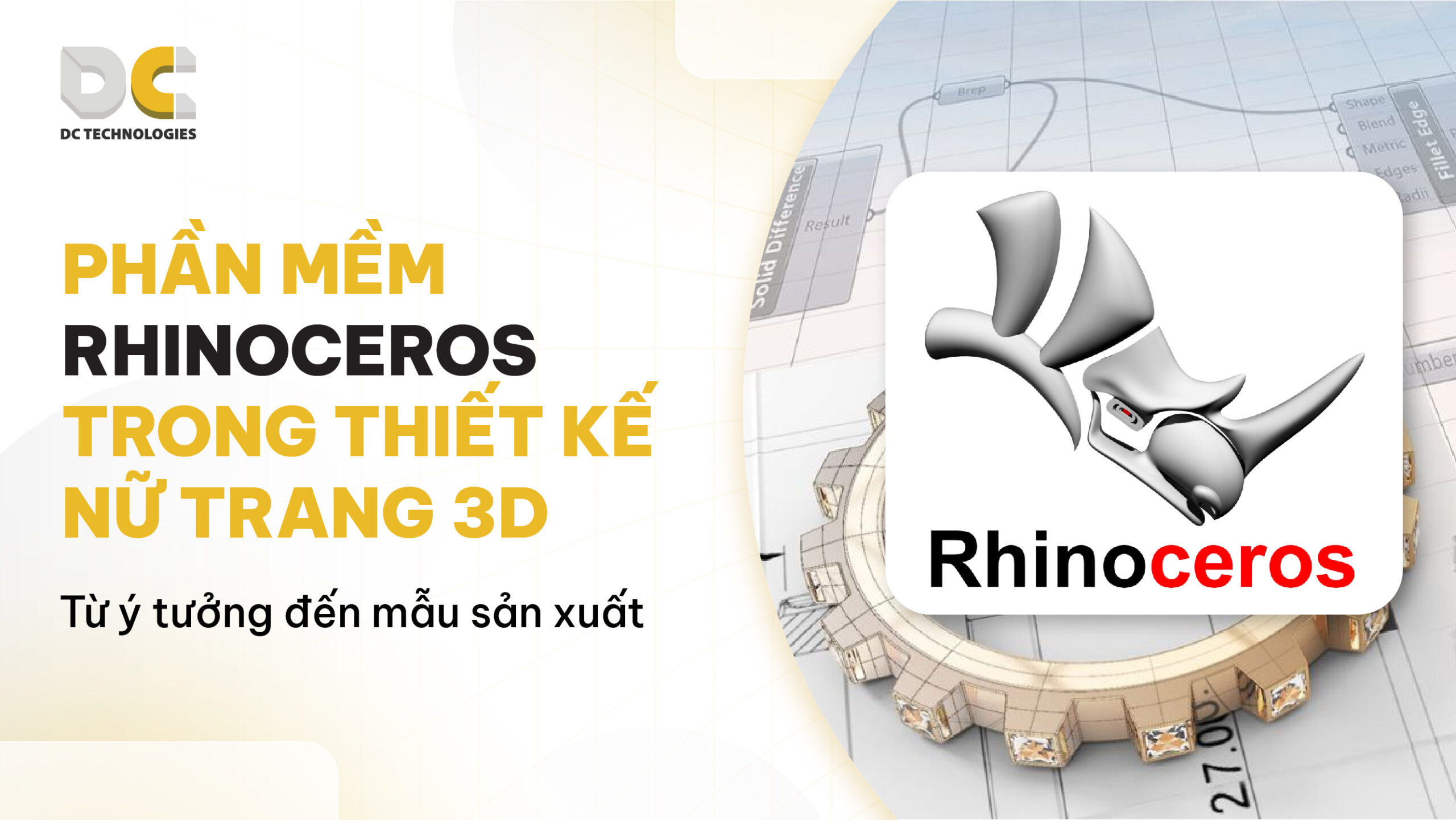 Phần mềm Rhinoceros trong thiết kế nữ trang 3D